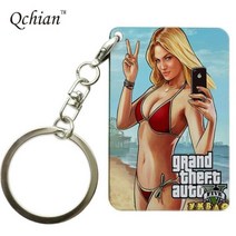 그랜드 도난 자동차 GTA5 절묘한 사진 키 배낭 장식 펜던트 사진 사용자 정의 키 체인 수 있습니다