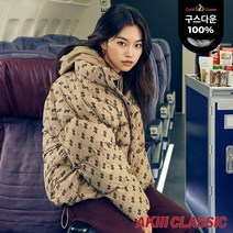 [아키클래식][본사정품] 따뜻한 칩멍크 모노그램 구스다운 점퍼 베이지 (남녀공용)