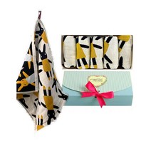 HJ. Market 위클리 핸드타올 5종 선물세트, 블랙래빗 5종