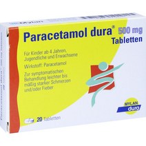 [독일 내수 정품](파라세타몰)PARACETAMOL dura 500 mg Tabletten 20St