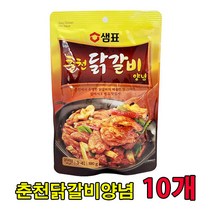 유니크앤몰 춘천에서 유명한 닭갈비의 매콤한맛 그대로 샘표 춘천닭갈비양념, 10개