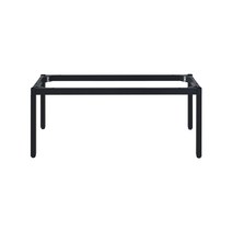 가구백서 좌식 거실 소파테이블 일자 다리 철제 프레임, 1200X600, 블랙