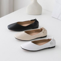 키밍 / 데일리 라이프스타일 민자 고무줄밴드 플랫슈즈