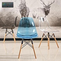 인테리어 투명 아크릴 고스트 암체어 의자, A