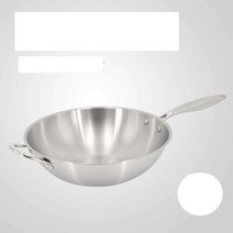 통5중 스텐 웍 무코팅 인덕션 가스 겸용 30cm 팬, 평평한 바닥 32cm+스텐 뚜껑(보이는) 귀O