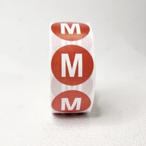 옷 사이즈 스티커 와이셔츠 폴리백 비닐백 매장 여성 남성 의류 칫수 치수 원형 스티커 동대문 spa브랜드 라벨 크기 티셔츠 블라우스 자켓 코트 DDP(M)