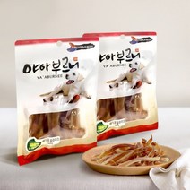 야아부르니 국내산 강아지 수제간식, 돼지귀슬라이스맛, 2개입