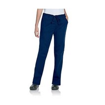 Landau 여성용 미드라이즈 프리워시 카고 스크럽 팬츠, Navy, Navy