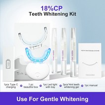 치아미백기 블루라이트 치아 Luxsmile CE 치과 치아 미백 키트 20 블루 라이트 3pcs 4ml 젤 및 안전., 03 white18cp