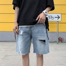 beruhmten 남성 데일리 찢청 데님 반바지 남성여름반바지 JWO39270 zeucom*149290276lV