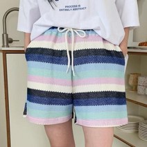 여자 여름 썸머 바캉스 스트라이프 반바지