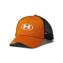 155307 언더아머 남성 UA 블리칭 트러커 트레이닝 모자, Free Size, (291) 코퍼 페니/블랙/화이트.