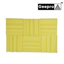 방음판 흡음 방음 보드 어쿠스틱 폼 패널 스튜디오 아이솔레이터용 소음 차단, Yellow, 300x300x50mm, 6pcs