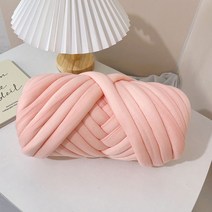 솔룸 자이언트얀 벨벳 빅얀 가방 뜨개실 망고실 만들기 1kg, 자이언트빅얀 벨벳원단 라이트옐로우1kg, 1개