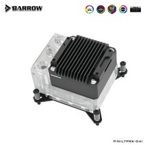 Barrow 통합 워터 쿨러 인텔 LGA1700 1200 115XAMD CPU 블록 탱크용 17W PWM 펌프 LTPRK-04I, For Intel black_manual control
