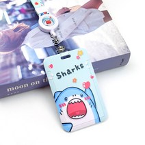 오루아 개구리 명찰 사원증 목걸이 출입증 케이스 교통카드 릴홀더, 샤크, 샤크