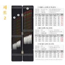 중층내림찌 민물찌 12개 세트 오동나무케이스 포함, 세트 2 (12 개의 검은 색 플라스틱 플로팅 박스)