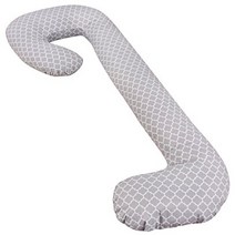 Snoogle Chic XL Cover Extra Long Total Body Pillow Cover - Moroccan Gray, 1