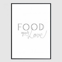 슬림액자 Food is Love A3사이즈.마이월플레이즈, 무광실버