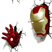 아이방 꾸미기 인테리어 데코 캐릭터 벽조명, 아이언맨 MASK