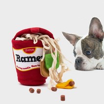 louscipets 강아지노즈워크 강아지장난감 라면 반려동물 슬로우 푸드 간식장난감, 레드계열