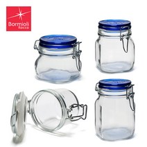 보르미올리 피도 유리용기 밀폐 유리병 잼병 과일청 500ml 1L 1.5L, 투명_1000ml