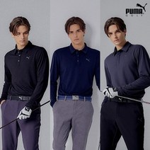 [PUMAGOLF] 22FW 푸마골프 남성 소프트웜셀 긴팔 카라티 3종세트, 3종세트 PGMYKEM02_00:100