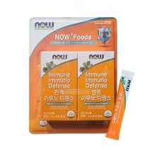 NOW 면역 이뮤노 디펜스 20포 x 2개입 상큼한 유자맛 이뮨 Immune defense 아연