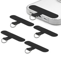 네츄럴파크 스마트폰 TPU 컬러 태그홀더 5P 손목 스트랩 걸이 줄 행온택, 12. TPU컬러 태그홀더 D형고리-블랙 5P, 5개