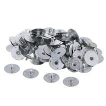 100pcs 차 빛 봉헌 초 심지 자기 센터링 Sustainers 탭 홀더, 20x3mm, 실버, 철