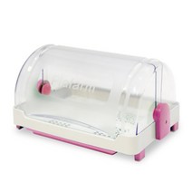 플라팜 뚜껑있는 프리미엄 1단 젖병건조대 이유식기건조대 식기건조대, 핑크 1단+보조바구니 2개, 1개