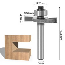 목공 조각기계 1개 "6.35MM 생크 밀링 커터 나무 조각 T 형 비스킷 조인트 슬롯 슬로팅 라우터 비트, 03 B