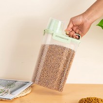미우프 강아지 고양이 진공 사료통 2.5L 사료 소분 보관통, 그린