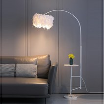 이케아조명등 깃털조명 장스탠드 레르스타 티테이블 전등갓 베르판글로브, 블랙, 대리석