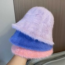 벙거지모자 겨울버킷햇 패션 산책 앙고라 울 데일리
