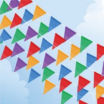 봄 어린이집 칠순 유치원 파티 가랜드 배너 10M 화려한 패브릭 축하 깃발 행잉 배너 파티 용품 번팅 화환, 한개옵션0