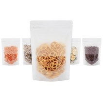 팩마트 스마일지퍼스탠드(반투명) 무지 지퍼 포장지 봉투, 180x260 [1000장]