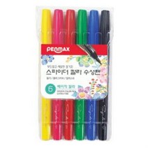 [BellosMarket][무료배송] 펜맥스 스파이더 수성펜 6색 세트 베이직 일러스트 수성펜 펜 캘리그라피 드로잉펜, #:상품선택:#