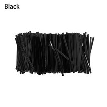 800Pcs 캔디 킹 씰링 포장 가방에 대 한 여러 가지 빛깔의 와이어 금속 트위스트 넥타이 디저트 웨딩 파티 선물 포장 용품, black