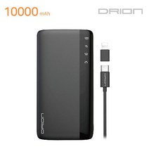 아이폰 엘지 갤럭시 고속충전 보조배터리 10000mAh, 블랙