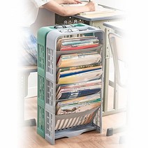 공간활용 사이드 책상 책꽂이 책진열대, 사이드책꽃이_민트