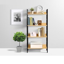 거실 철재 책장선반 벽책장 슬림 전면 4단 서재 틈새, 심플 책장선반 4단 화이트