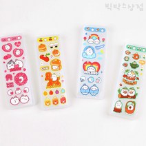 몰랑 DIY 스티커 필통 1개 플라스틱필통 필기구 초등학생 단체선물 캐릭터 신학기