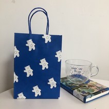 베네스토 미니 쇼핑백 10p, 곰돌이 블루