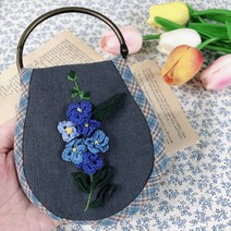 정다운공방 자스민 자수키링(열쇠고리 키홀더) - 핸드메이드 퀼트, 1개