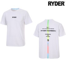 라이더 티셔츠 배드민턴 상의 반팔티 코튼라이크 오버핏 화이트 2023RC-4 남성 여성 커플 배드민턴복