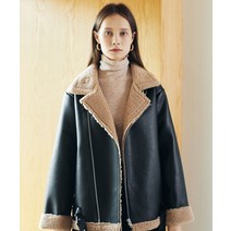SPERONE WOMEN 플리스 무스탕 자켓 (브라운) FLEECE MUSTANG JACKET (BROWN)