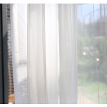 햇빛열암막커텐 예쁜커텐 미국 목가적 인 솔리드 컬러 라이트 럭셔리 스티칭 양산 리넨, w500cmxh250cm 1개, 로드 포켓, 얇은 명주 그물