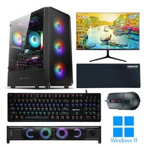 포유컴퓨터 모니터 풀세트 게이밍 조립 컴퓨터 PC 본체 최신 고사양 윈도우 롤 배그, 01번_에디션, 01. 24인치