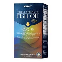 GNC 3배강도 오메가3 코큐텐 100mg 코엔자임Q10 60정, 1개, 기본